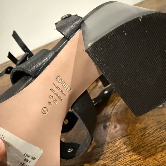 SCHUTZ Aletta Sanda Gladiator Sandals Heels with Studded Straps - Picture 8 of 13